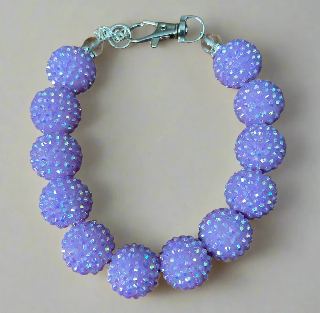 Lilac Rhinestone Necklace