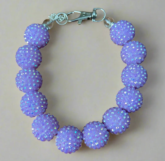 Lilac Rhinestone Necklace